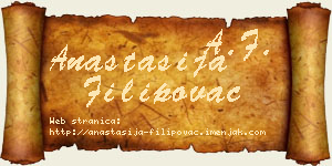 Anastasija Filipovac vizit kartica